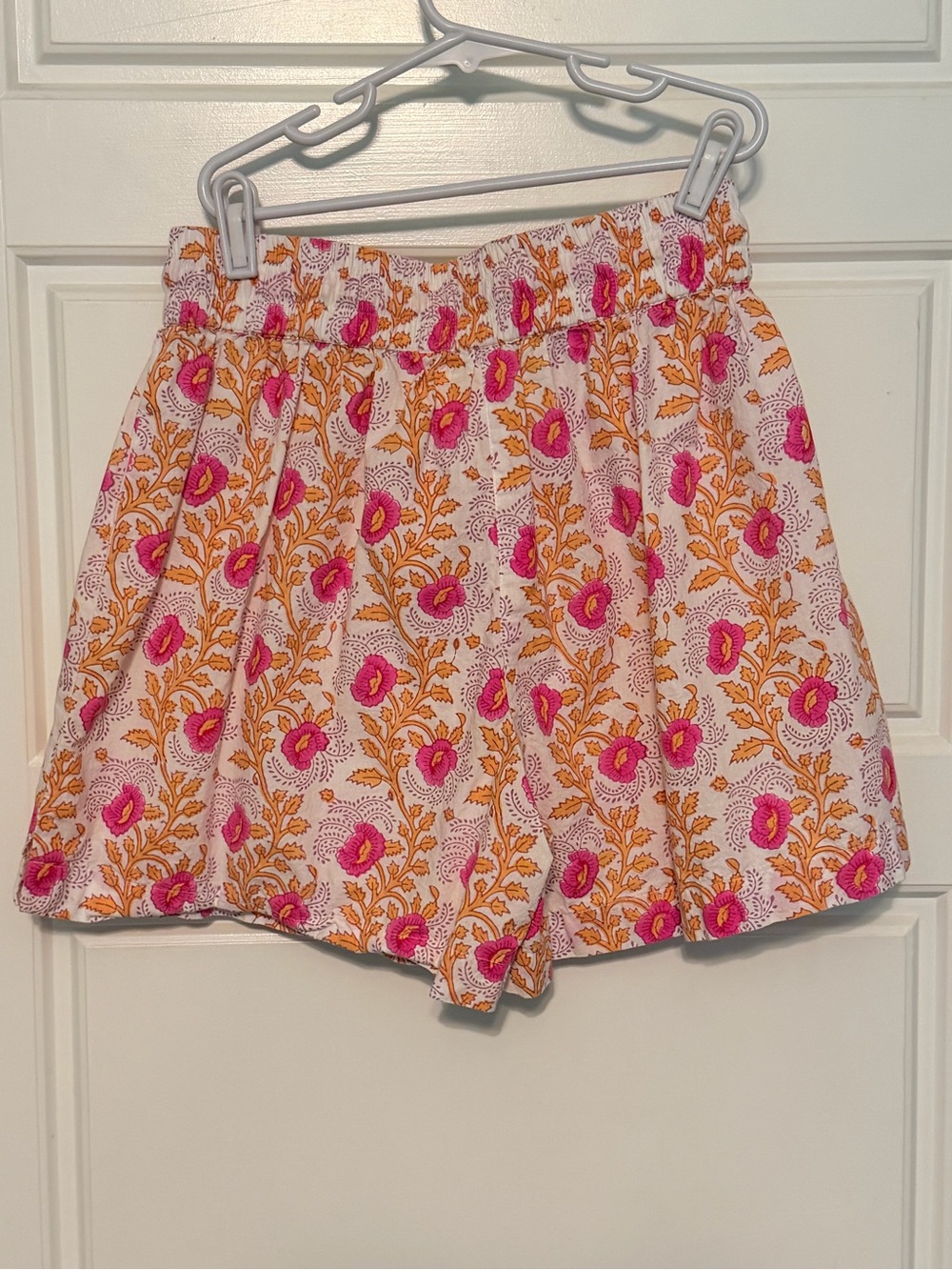 SZ Blockprints Pink Floral Drawstring Shorts - Picture 2 of 2